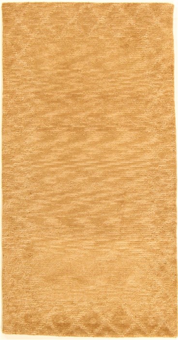 Modern Yellow Hand Knotted 26 X 48  Area Rug 300-17309 Image 0