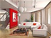 Modern Red Machine Made 30 X 50 Area Rug 300-17311 Thumb 5