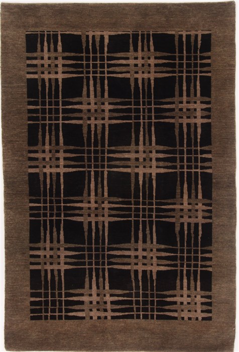 Pishavar Black Hand Knotted 47 X 610 Area Rug 251-17315 Image 0