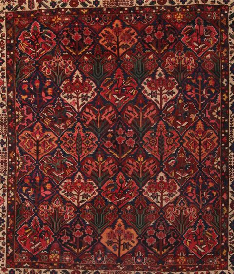 Bakhtiar Brown Hand Knotted 106 X 116 Area Rug 400-17321 Image 2