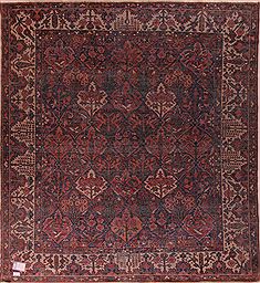 Persian Bakhtiar Brown Rectangle 10x12 ft Wool Carpet 17321
