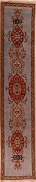 Persian Tabriz Blue Runner 16 to 20 ft Wool Carpet 17325