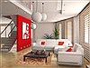 Modern Red Machine Made 30 X 50 Area Rug 300-17330 Thumb 5