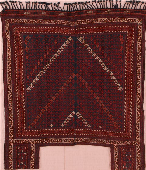 Afshar Red Hand Knotted 43 X 49  Area Rug 400-17336 Image 0