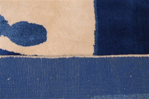 Modern Blue Square Hand Knotted 59 X 60 Area Rug 400-17337 Image 8