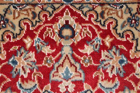 Nain Red Square Hand Knotted 23 X 26 Area Rug 400-17347 Image 4