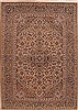 Kashan Beige Hand Knotted 73 X 103  Area Rug 400-17348 Thumb 0