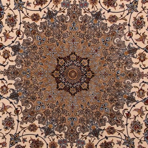 Isfahan White Hand Knotted 911 X 145 Area Rug 400-17352 Image 12