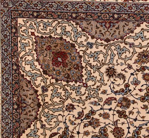 Isfahan White Hand Knotted 911 X 145 Area Rug 400-17352 Image 15