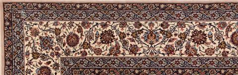 Isfahan White Hand Knotted 911 X 145 Area Rug 400-17352 Image 20