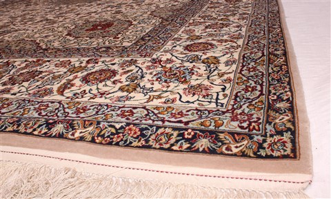 Isfahan White Hand Knotted 911 X 145 Area Rug 400-17352 Image 8