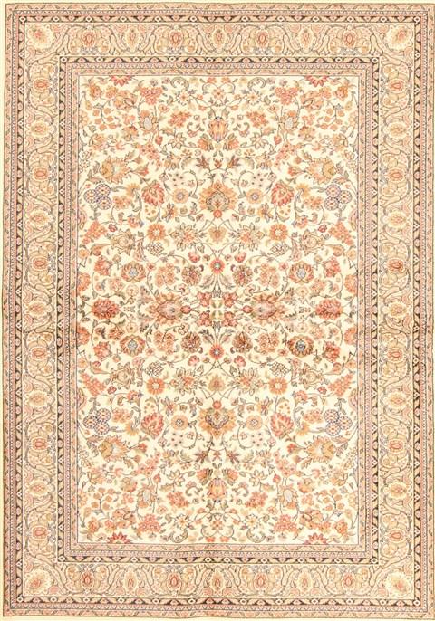 Chobi Beige Machine Made 53 X 76  Area Rug 300-17353 Image 0