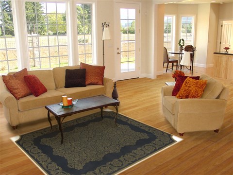 Modern Green Machine Made 53 X 77 Area Rug 300-17358 Image 4