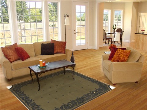 Modern Green Machine Made 53 X 77 Area Rug 300-17361 Image 4