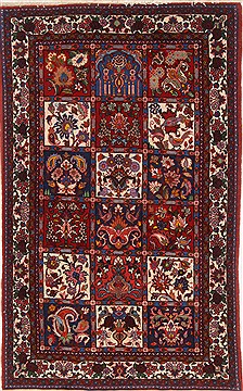 Persian Bakhtiar Multicolor Rectangle 5x7 ft Wool Carpet 17364