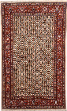 Persian Mood Beige Rectangle 5x8 ft Wool Carpet 17367