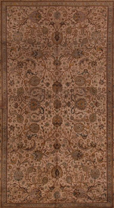 Tabriz White Hand Knotted 98 X 1511 Area Rug 400-17372 Image 2