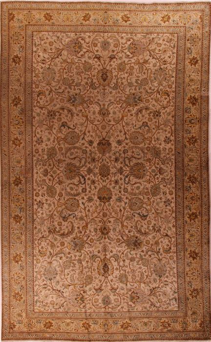 Tabriz White Hand Knotted 98 X 1511 Area Rug 400-17372 Image 0