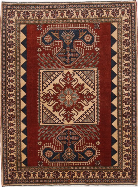 Kazak Red Hand Knotted 49 X 62  Area Rug 251-17376 Image 0