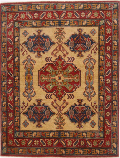 Kazak Beige Hand Knotted 411 X 64  Area Rug 250-17381 Image 0