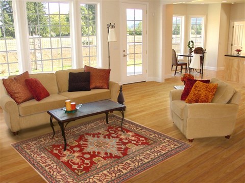 Kazak Multicolor Hand Knotted 40 X 58 Area Rug 250-17383 Image 5