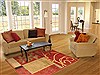 Modern Red Machine Made 53 X 77 Area Rug 300-17386 Thumb 4