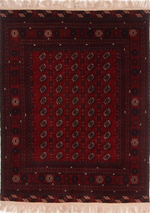 Turkman Red Hand Knotted 410 X 65  Area Rug 250-17387 Image 0
