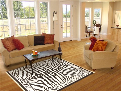 Modern Beige Machine Made 53 X 77 Area Rug 300-17392 Image 4