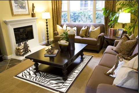Modern Beige Machine Made 53 X 77 Area Rug 300-17392 Image 2