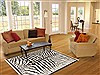 Modern Beige Machine Made 53 X 77 Area Rug 300-17392 Thumb 4