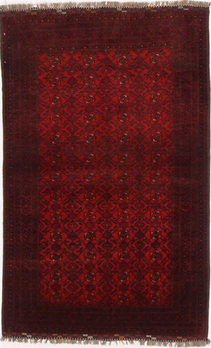 Turkman Red Hand Knotted 39 X 511 Area Rug 250-17396 Image 0