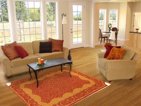 Modern Red Machine Made 53 X 77 Area Rug 300-17402 Image 4