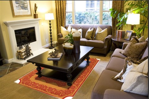 Modern Red Machine Made 53 X 77 Area Rug 300-17402 Image 2