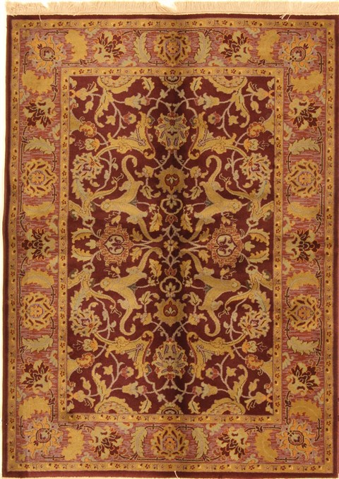 Pishavar Yellow Machine Made 53 X 77 Area Rug 300-17403 Image 0