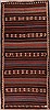 Kilim Brown Runner Hand Knotted 48 X 911  Area Rug 400-17409 Thumb 0