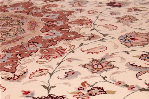 Tabriz Beige Hand Knotted 67 X 101 Area Rug 400-17410 Image 23