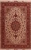 Tabriz Beige Hand Knotted 67 X 101  Area Rug 400-17410 Thumb 0