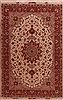 Tabriz Beige Hand Knotted 67 X 101 Area Rug 400-17410 Thumb 0