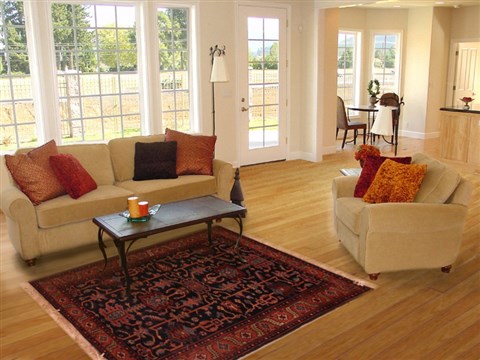 Heriz Blue Hand Knotted 40 X 60 Area Rug 400-17412 Image 5
