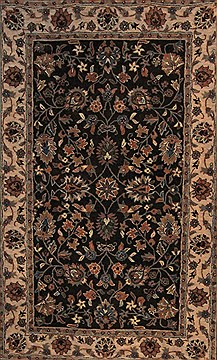 Chinese Jaipur Brown Rectangle 5x8 ft Wool Carpet 17418