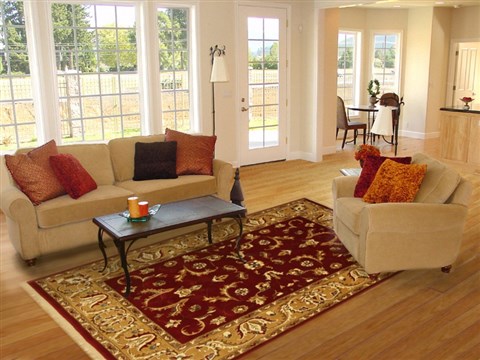 Chobi Red Machine Made 67 X 99 Area Rug 300-17421 Image 4