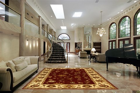 Chobi Red Machine Made 79 X 99 Area Rug 300-17425 Image 1