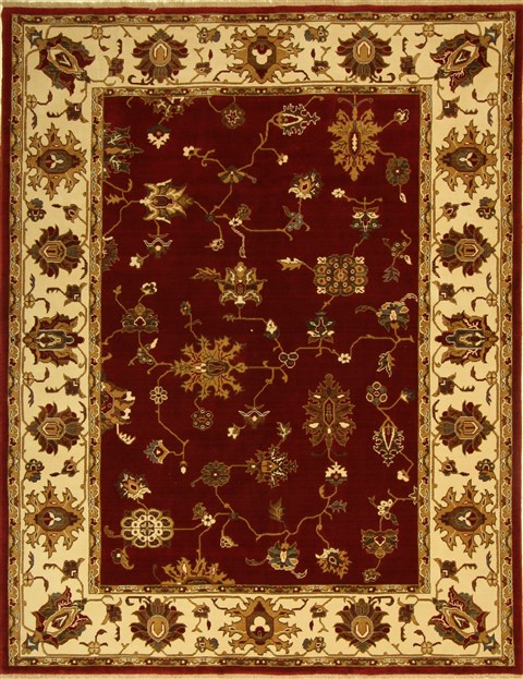 Chobi Red Machine Made 79 X 99 Area Rug 300-17425 Image 0