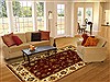 Chobi Red Machine Made 79 X 99 Area Rug 300-17425 Thumb 4