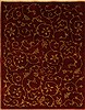 Modern Red Machine Made 75 X 94  Area Rug 300-17429 Thumb 0