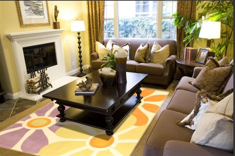 Modern Beige Machine Made 68 X 99 Area Rug 300-17435 Image 2