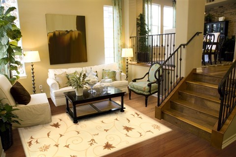 Modern Beige Machine Made 67 X 102 Area Rug 300-17436 Image 3