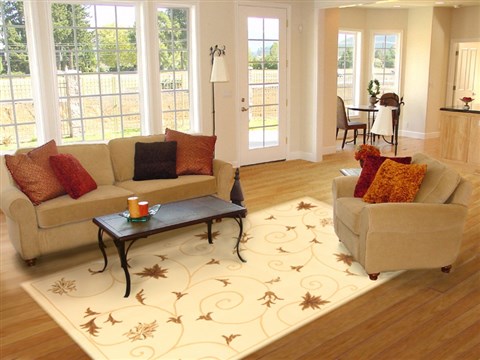 Modern Beige Machine Made 67 X 102 Area Rug 300-17436 Image 4