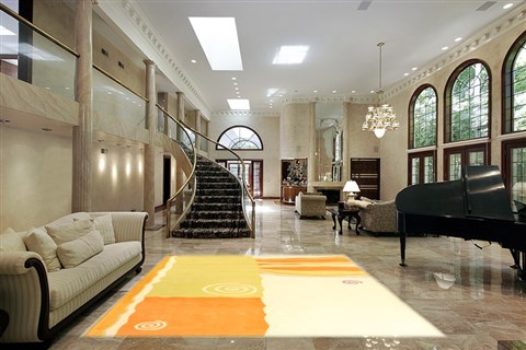 Modern Beige Machine Made 69 X 910 Area Rug 300-17438 Image 1