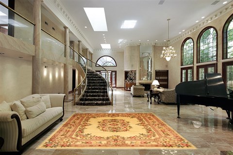 Tabriz Beige Hand Tufted 80 X 100 Area Rug 300-17442 Image 1